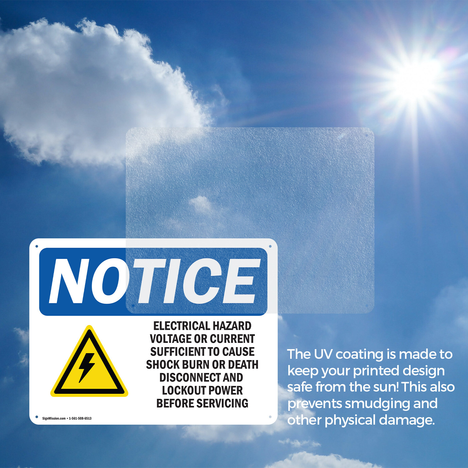 (2 Pack) Electrical Hazard Voltage Or OSHA Notice Sign Decal Metal Plastic