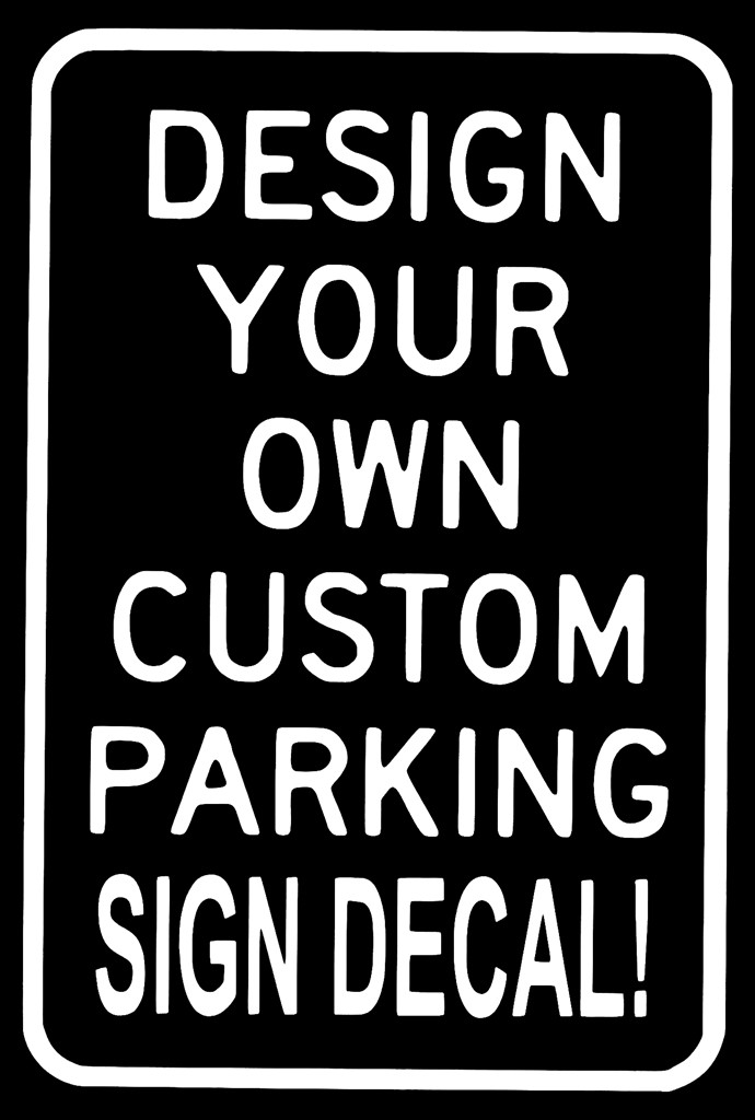 Personalized Business Store Parking Sign Decal Custom Text Vinyl Sticker Car Lot