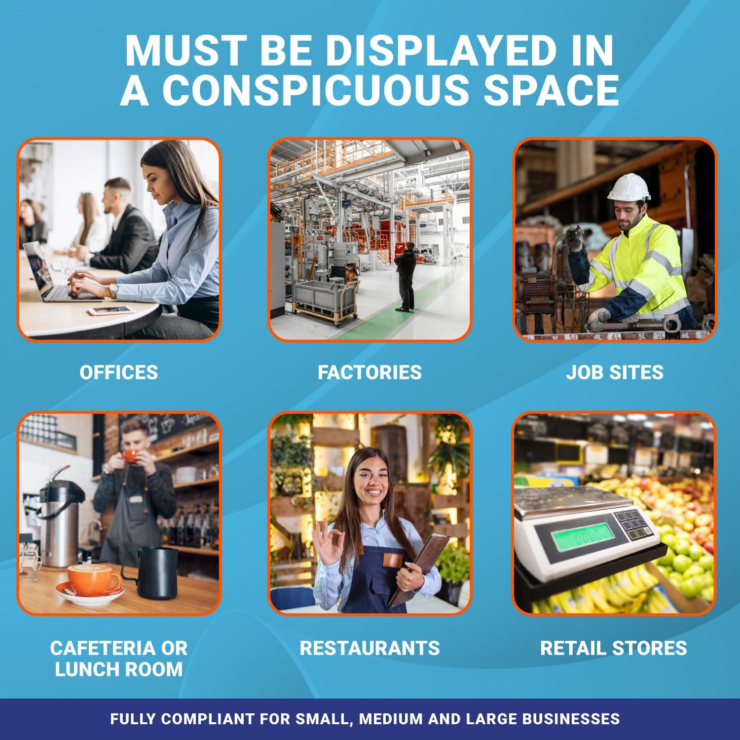 2025 Texas State and Federal Labor Law Poster – OSHA Workplace Compliant – Ma…