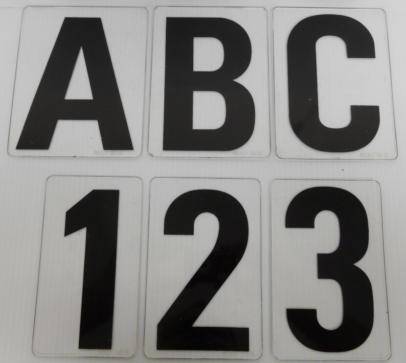Rigid Acrylic Changeable Marquee Sign Letters Numbers Symbols 6.25&Prime; Clear Panel