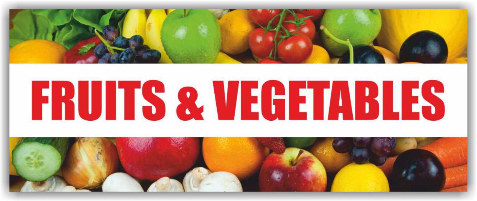 FRUITS VEGETABLES Advertising Banner Vinyl Mesh Sign Healthy food farm bar stand