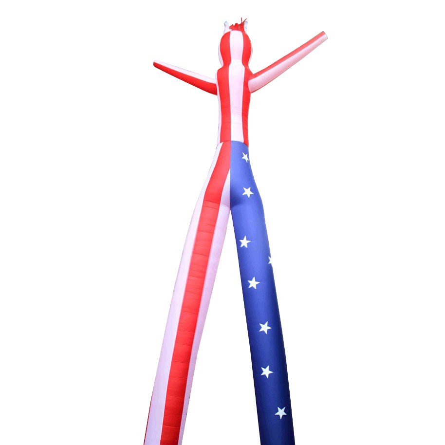 Advertising Inflatable Tube Man 18ft USA Flag 2 Leg Wavy Fly Guy Without Blower