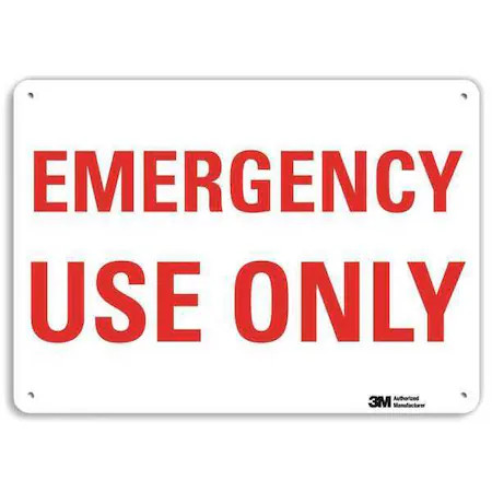 Lyle U7-1156-Ra_14X10 Emergency Use Only, 10 In X 14 In, Horizontal Rectangle,