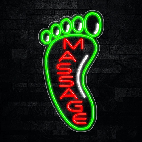 Foot Massage LED Neon Sign 18&Prime;L x 33&Prime;H #31288