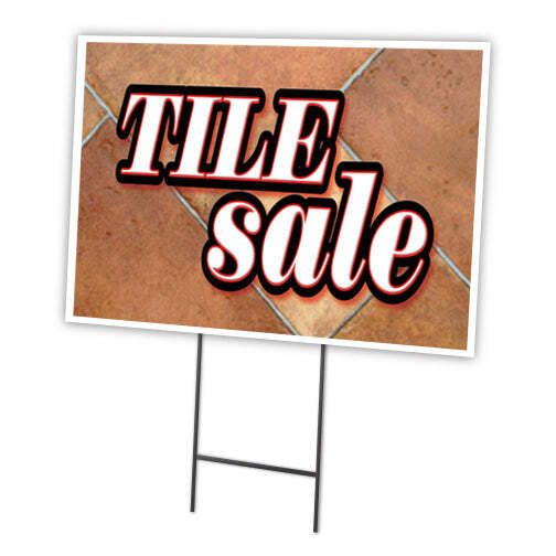 Tile Sale Yard Sign & Stake outdoor plastic coroplast window