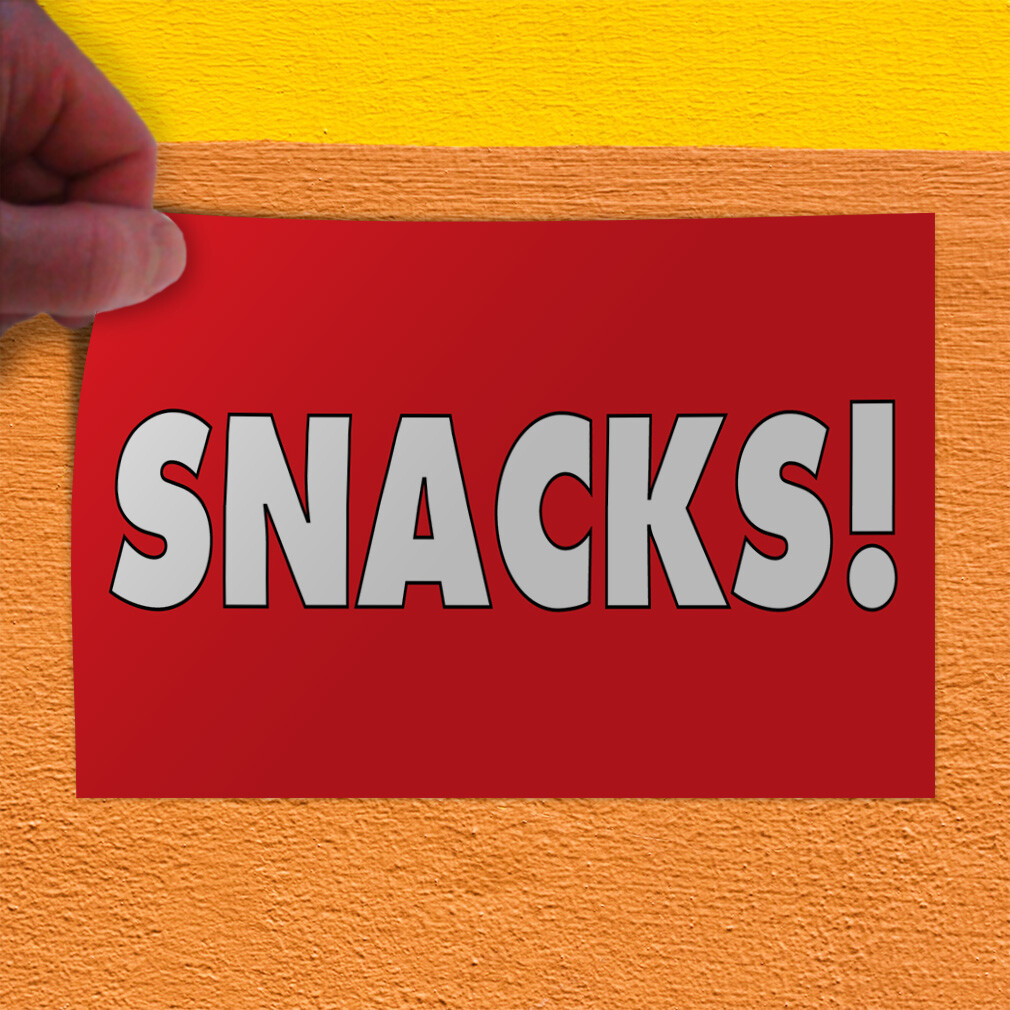 Decal Stickers Snacks Outdoor Advertising Printing A Vinyl Store Sign Label
