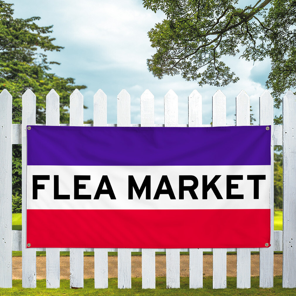 Vinyl Banner Multiple Sizes Flea Market Outdoor Advertising Printing K Business