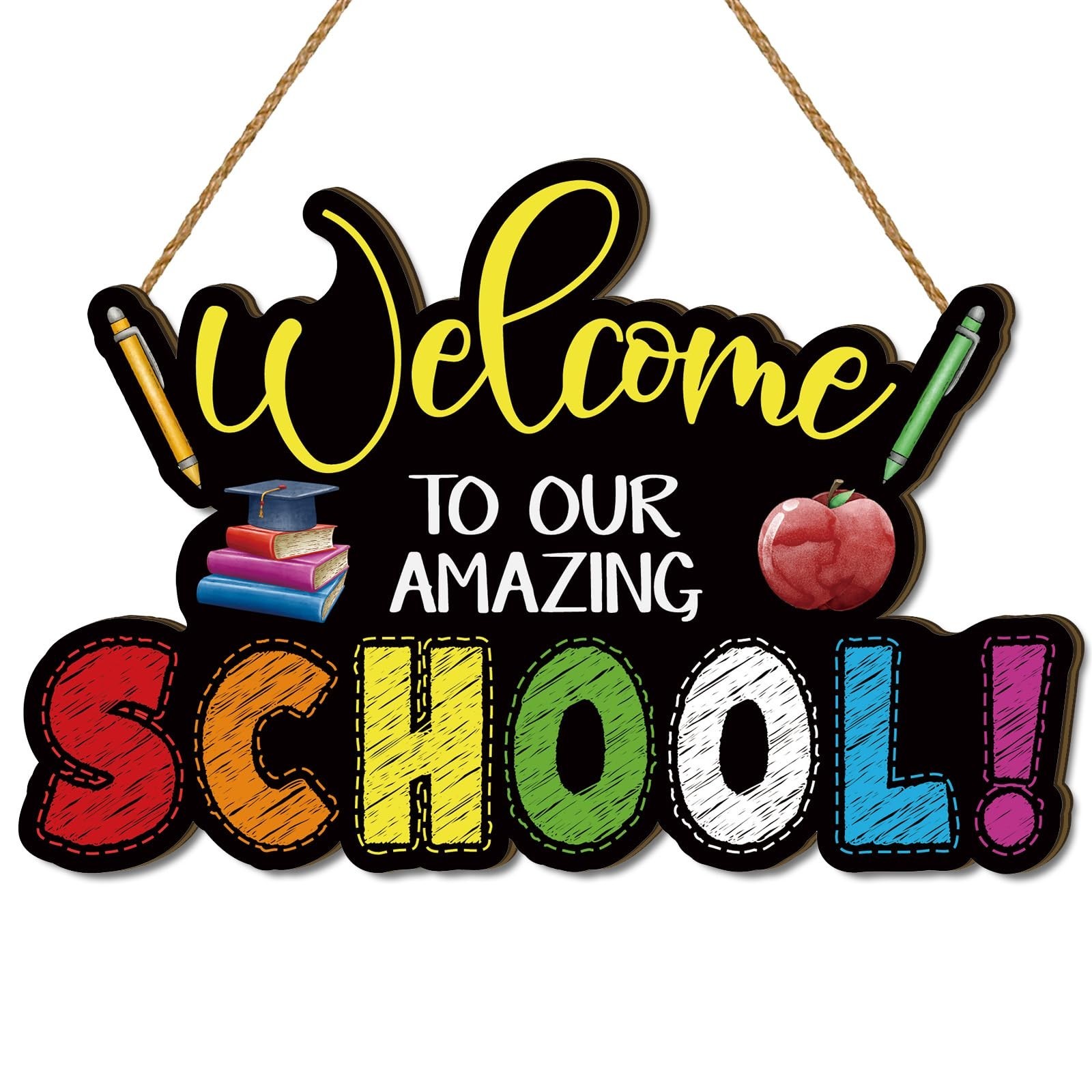 Back To School Decorations First Day of School Wooden Door Sign Welcome Back …