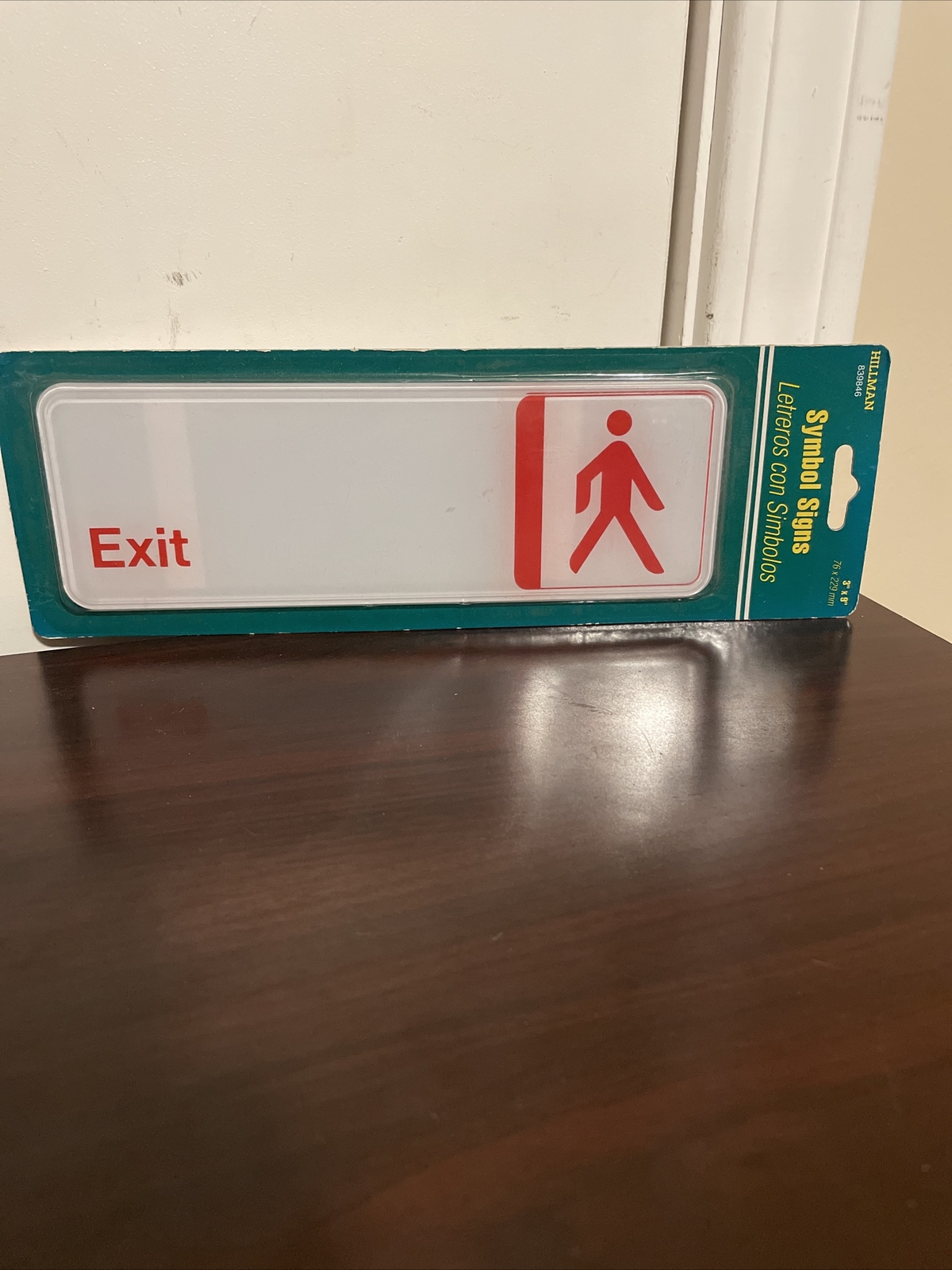 Hillman Symbol Exit Signs 3×9” 839846