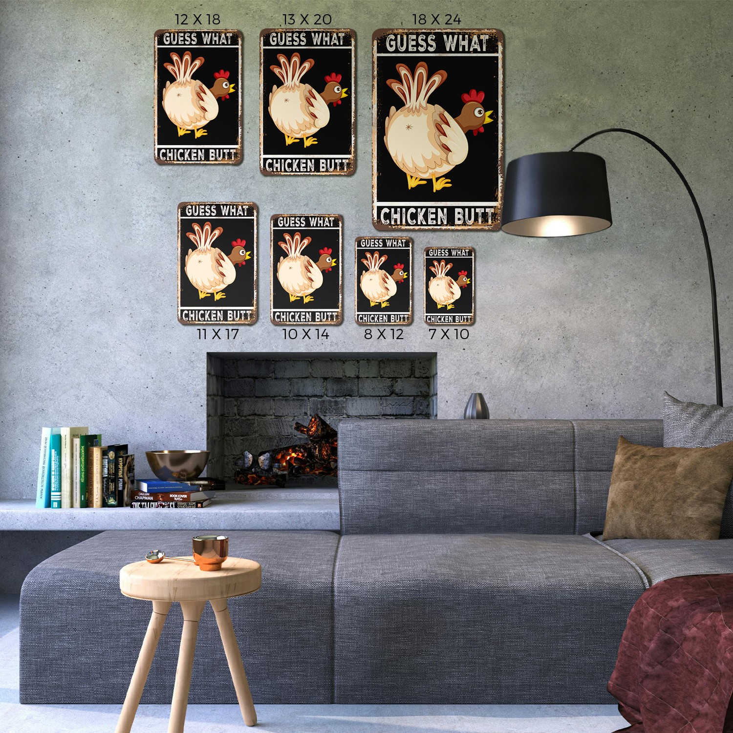 Guess What Chicken Butt Sign Giggles Guaranteed Durable Perfect for Bathrooms
