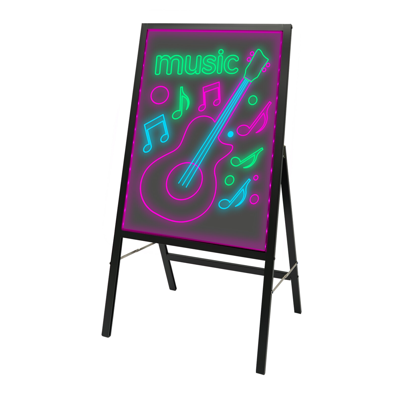 LED Message Writing Board,50*70cm Illuminated Erasable Menu Board Sign 7 colors