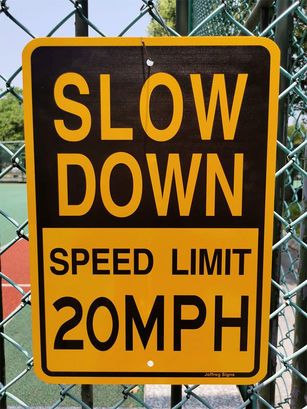 Slow Down Speed Limit 20 MPH Sign,17 x12 Inches,Reflective Aluminum (2 Pack)