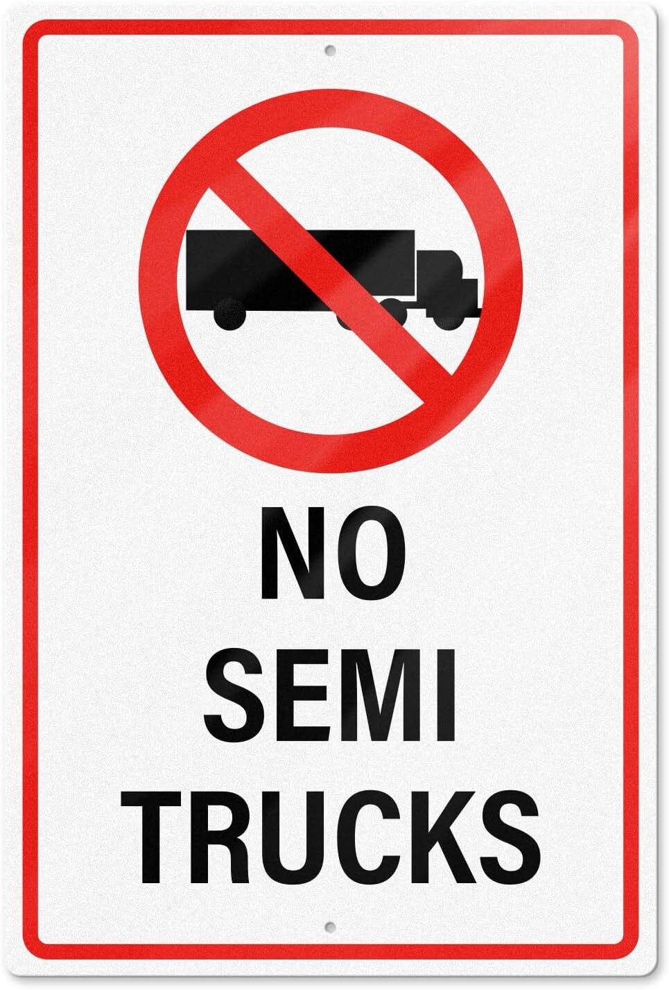 No Semi Trucks Tin Metal Signs 8×12 Inches Aluminum Waterproof Sign Metal Reflec