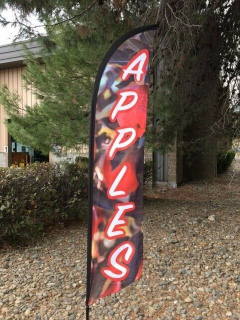 « APPLES » FEATHER FLAG 7FT SINGLE SIDED* FLAG ONLY*
