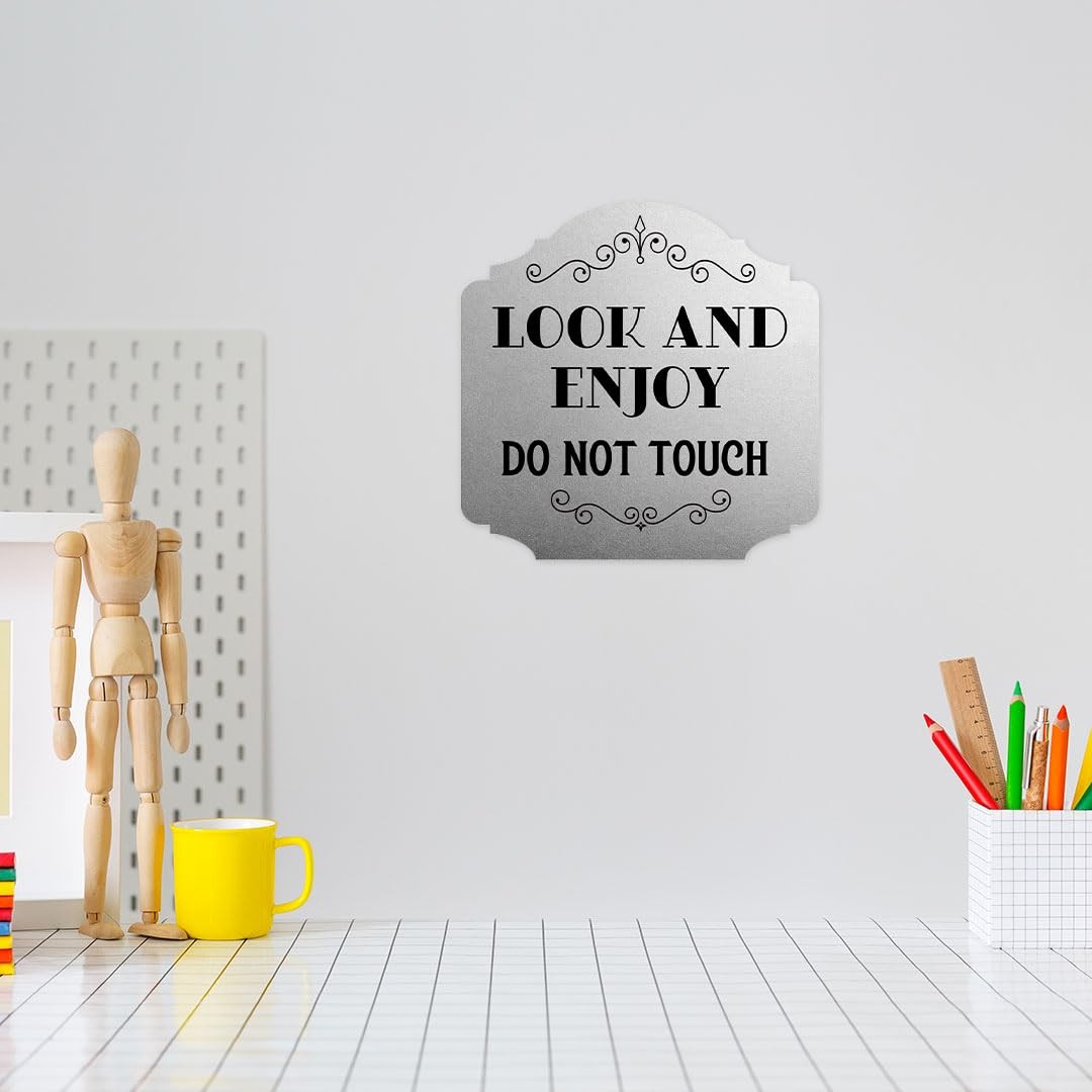 Look And Enjoy Do Not Touch Wall Door Sign Home Office Decor Medium