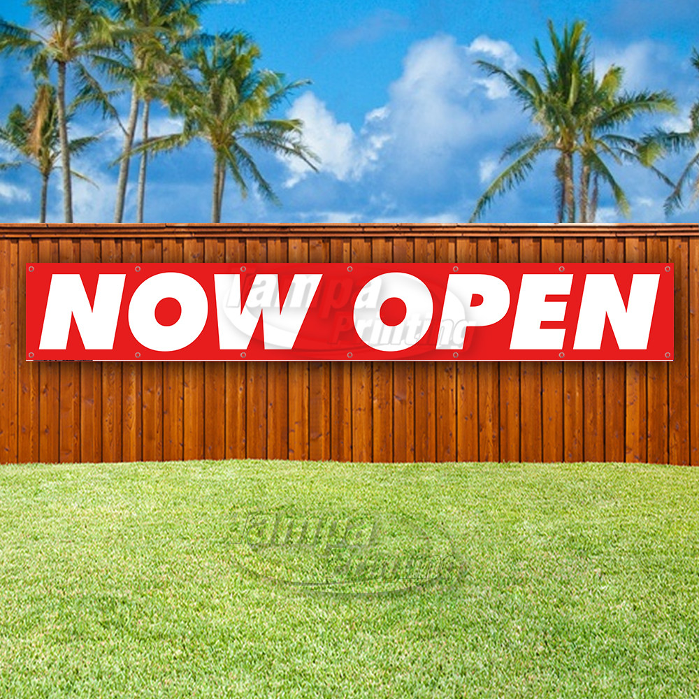 NOW OPEN Advertising Vinyl Banner Flag Sign LARGE HUGE XXL SIZES