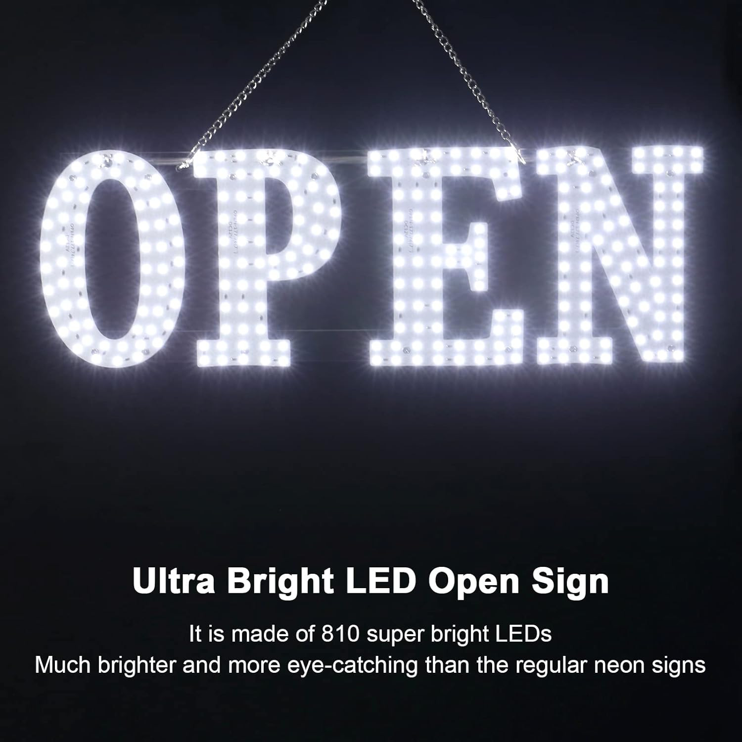 40&Prime;X14&Prime; Extra Large LED Open Signs for Business with Remote Controlled, 10 Level