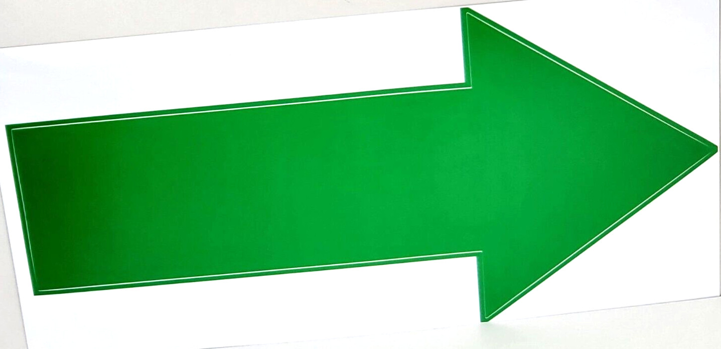 20 Pack – PVC Directional Arrow – Green 6 x 12&Prime; ARROW, Self Stick Vinyl Arrow