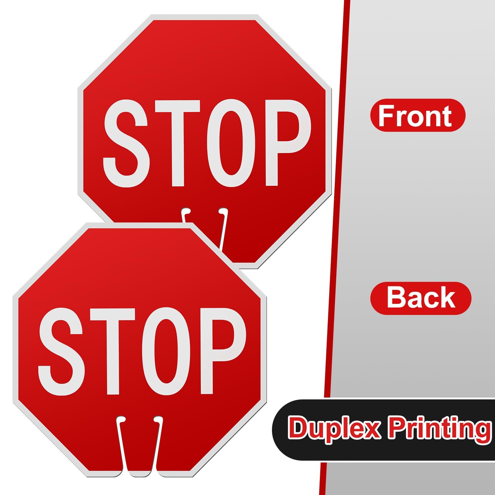 6 Pcs 12 x 12 Inches Traffic Cone Top Warning Signs Include PVC Stop and Slow…