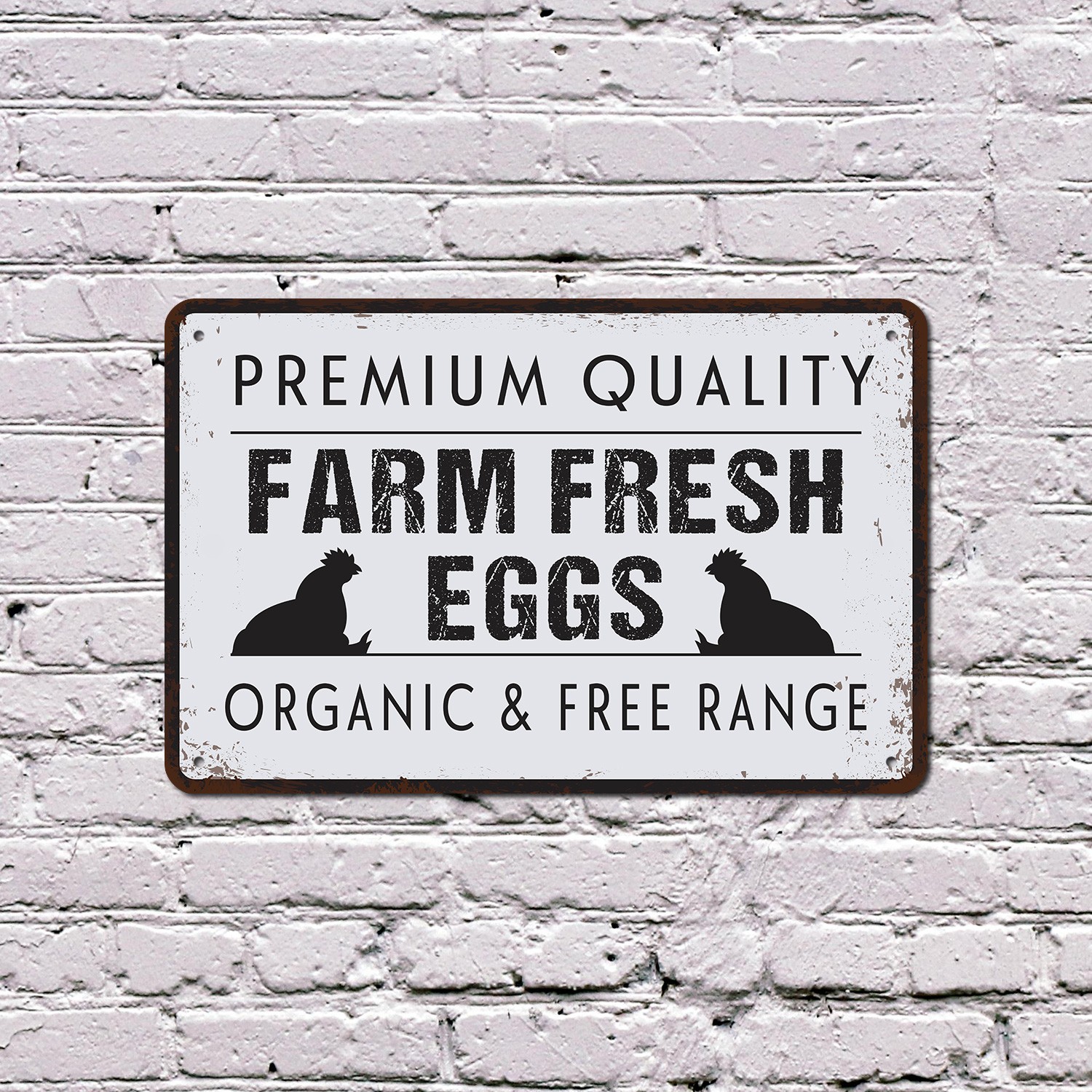 Farm Fresh Eggs Chicken Coop Sign Laid Daily Handle Gently Perfect for Coops