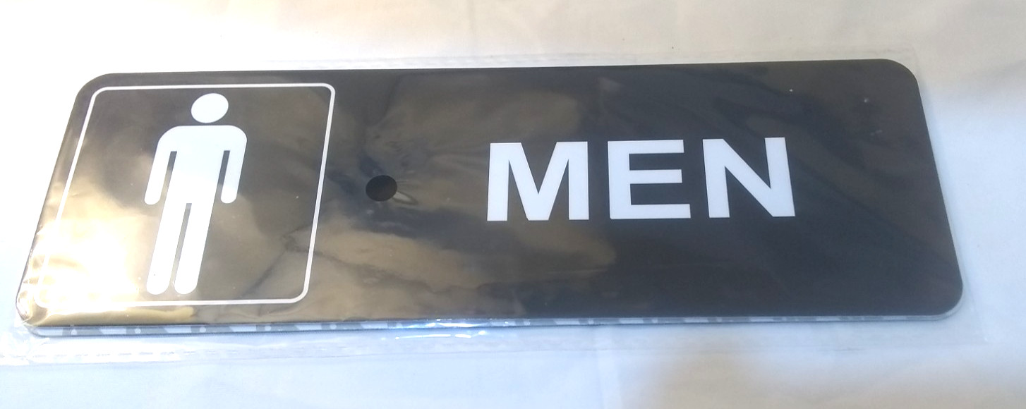Restroom Sign – (2 Pack ) Metal Restroom Signs for Business with Strong