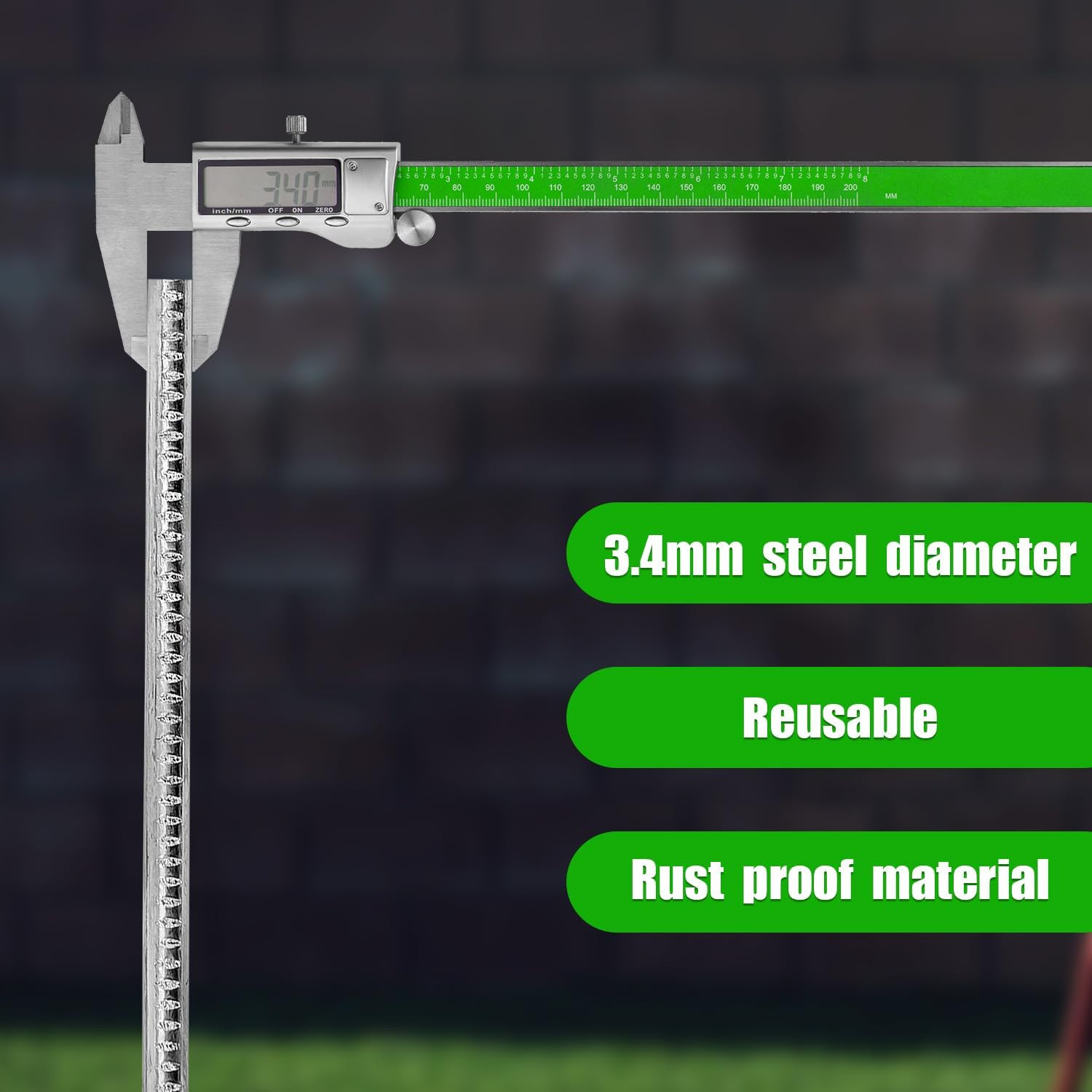 40Pcs H Frame Yard Stakes & Single Bar Support, 42X18Cm/16.5X7.1In & 33Cm/13In M