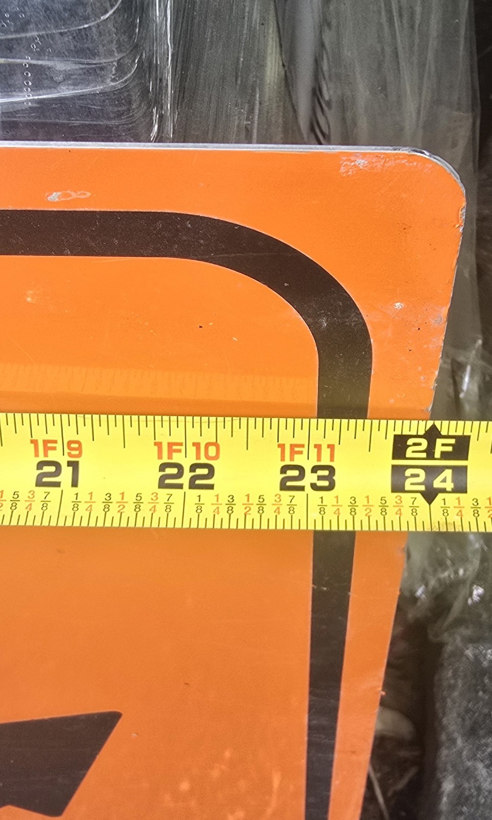 Bicycle Right Arrow Orange Reflective 24&Prime; Street Sign Bike Lane Construction #2