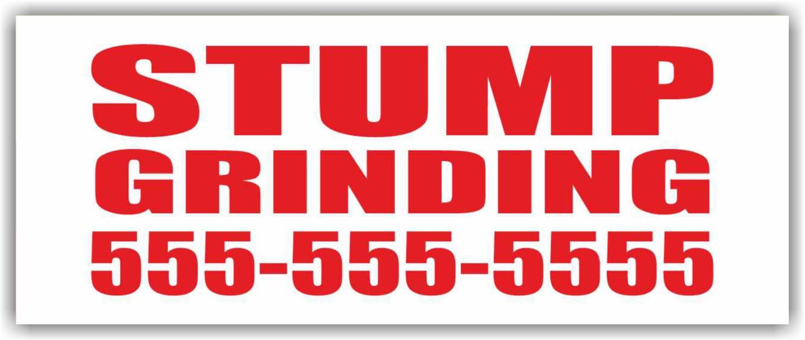 STUMP GRINDING Advertising Banner Vinyl Sign Removal Custom Phone Number