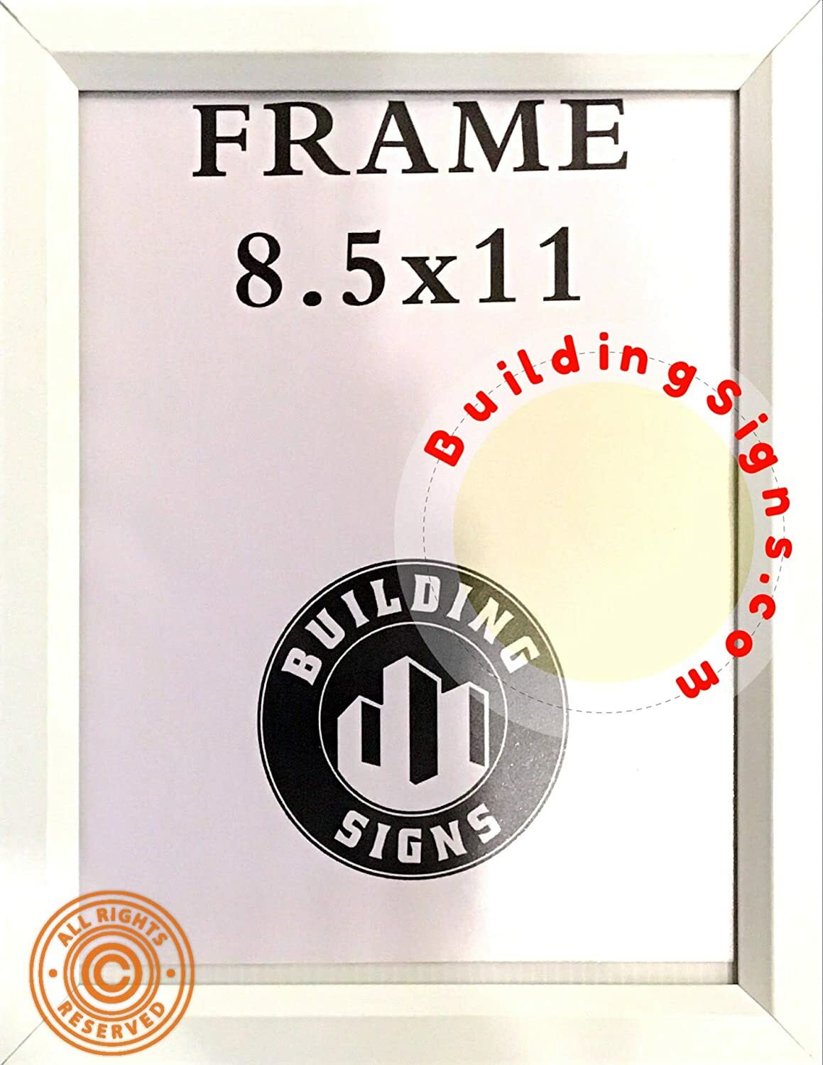 Inspection Frame 8.5×11 White (Heavy Duty – Aluminum)-REF24-1027
