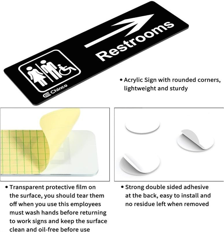 10×3 Inch Black Acrylic Sign High Visibility Easy Installation for Home or Of…
