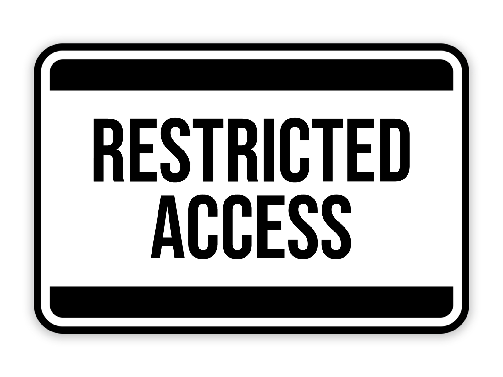 Classic Framed Restricted Access Wall or Door Sign