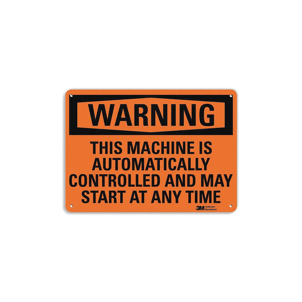 LYLE U6-1249-NA_10x7 Warning Sign,7 in x 10 in,Aluminum 464L68