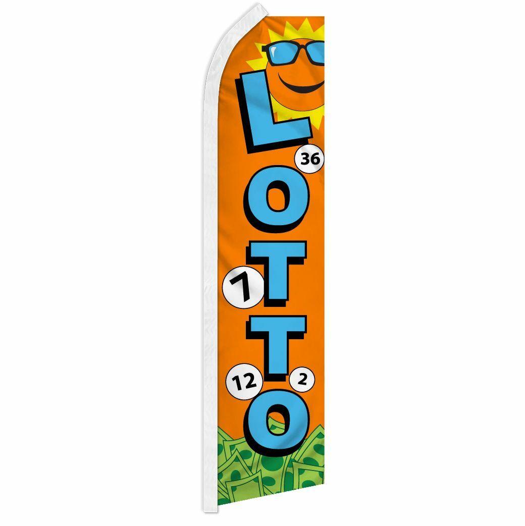 « LOTTO » advertising super flag swooper banner business sign lottery mega power