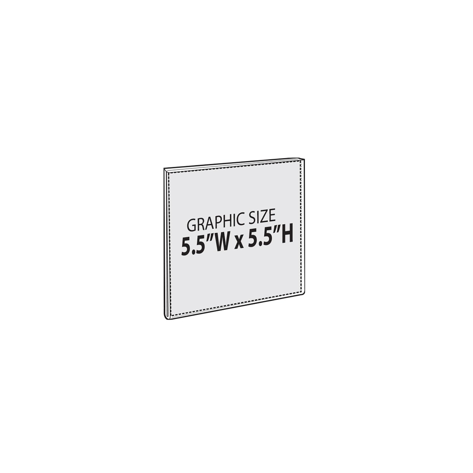 Azar Displays 122029 5.5-Inch W by H 5.5 in. W x in H, Clear