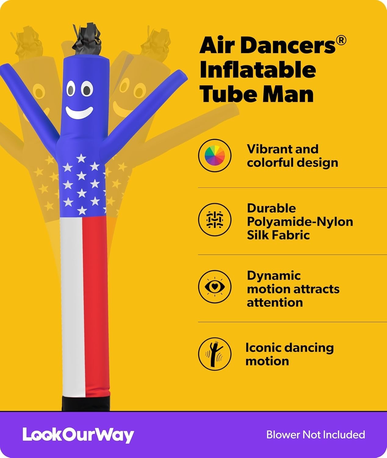 6ft Inflatable Tube Man – Wacky Waving Air Dancer for Advertising Events