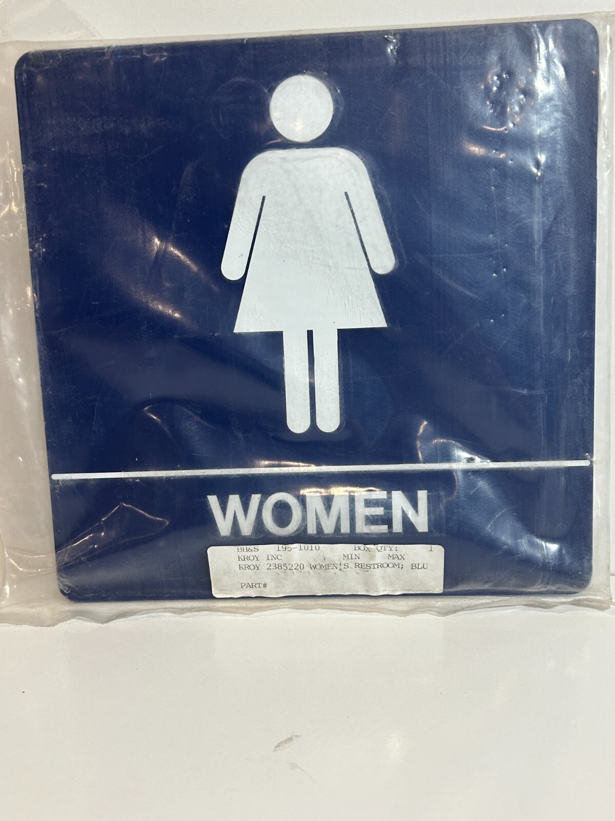 2X BATHROOM RESTROOM SIGNS 8&Prime; X 8&Prime; Set MEN WOMEN KROY ADA 195-1000 195-1010 E86