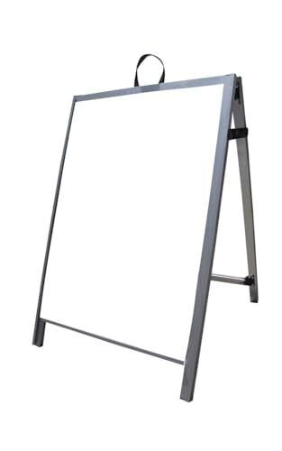 36&Prime; Aluminum Double Sided A-Frame Sidewalk Sign – Dry Erase