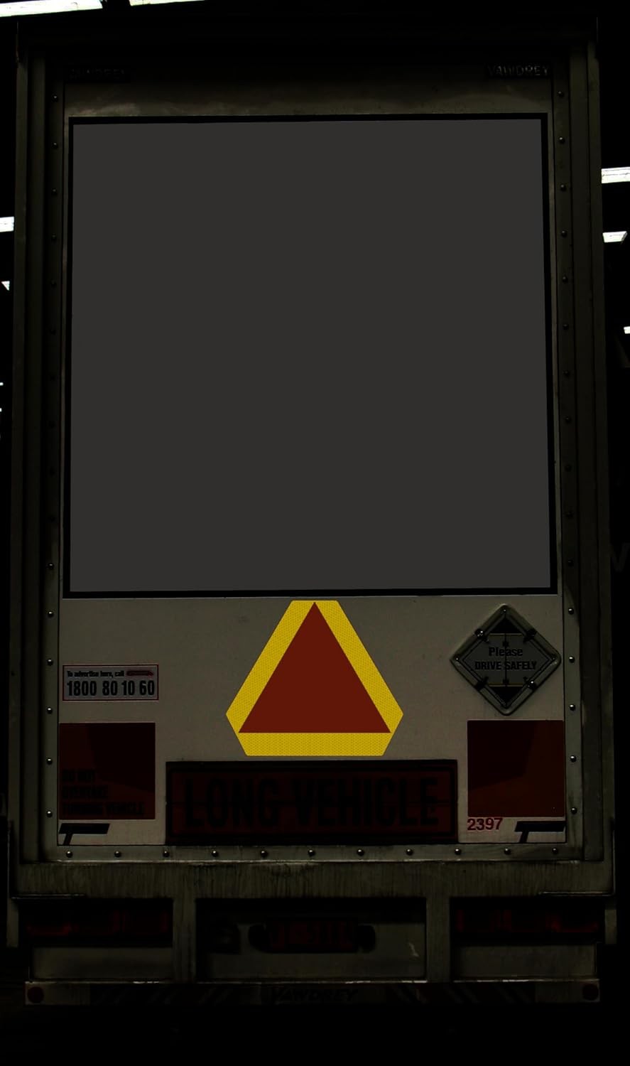 Slow Moving Vehicle Sign 14×16&Prime; Reflective Triangle Decal UTV Safety Orange