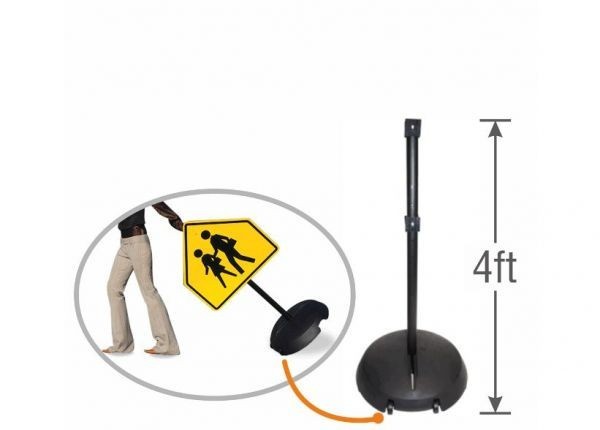 Magic Master Tip&rsquo;n Roll Portable Pole Sign, H-4592-Base – BASE ONLY 🔥New🔥