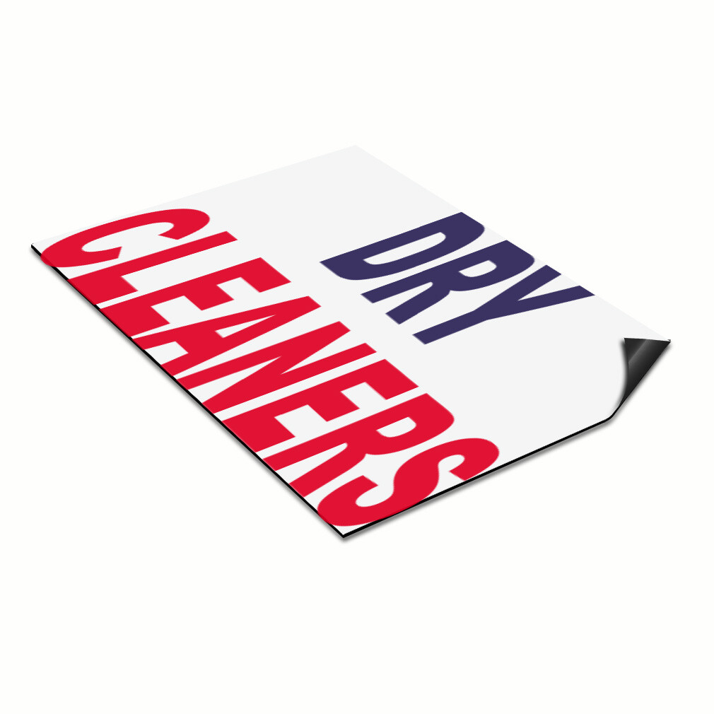 Car Magnet Set of 2 Dry Cleaners Blue Red B Car Advertising Industrial Sign