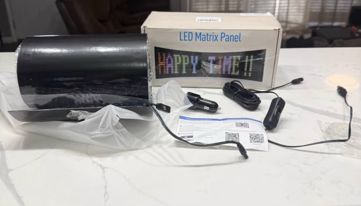 LED Sign – APP Control DIY Programmable Custom Sign Waterproof Flexible USB 5…