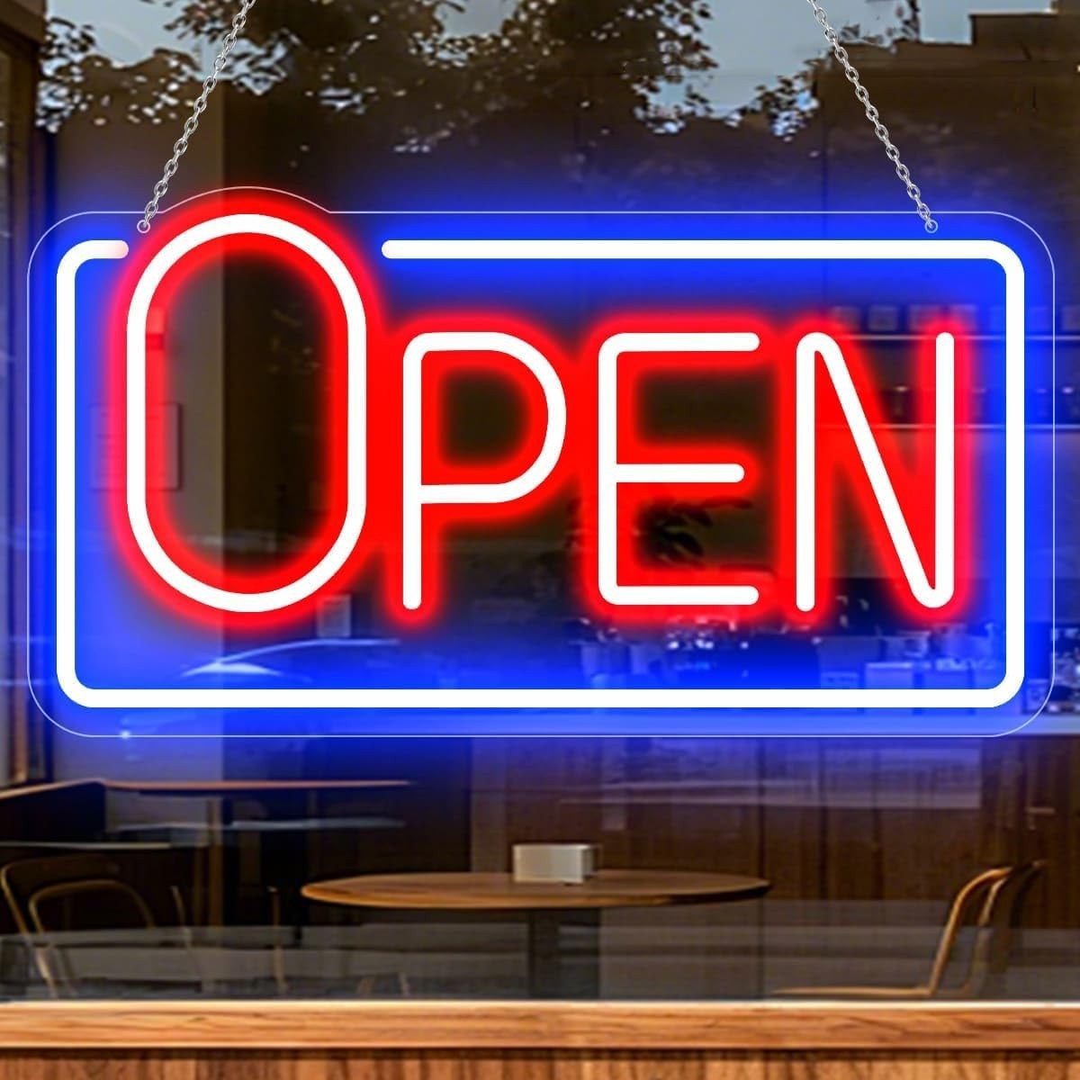 Led Neon Open Sign for Business Window, Light up Open Sign for Store Carteles L