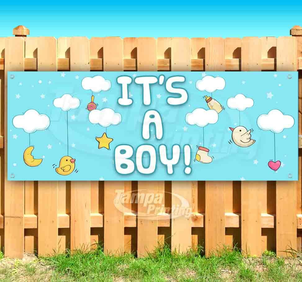 IT&rsquo;S A BOY Advertising Vinyl Banner Flag Sign MANY SIZES BABY SHOWER
