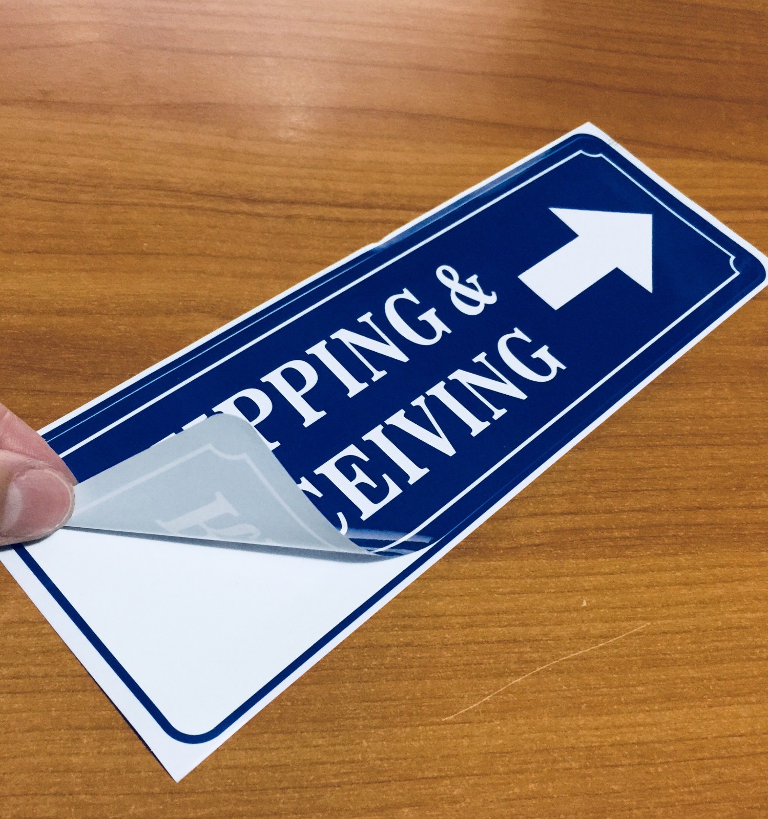 (2 Pack) 9&Prime; X 3&Prime; Shipping & Receiving Sign Back Self Adhesive Vinyl Sticker
