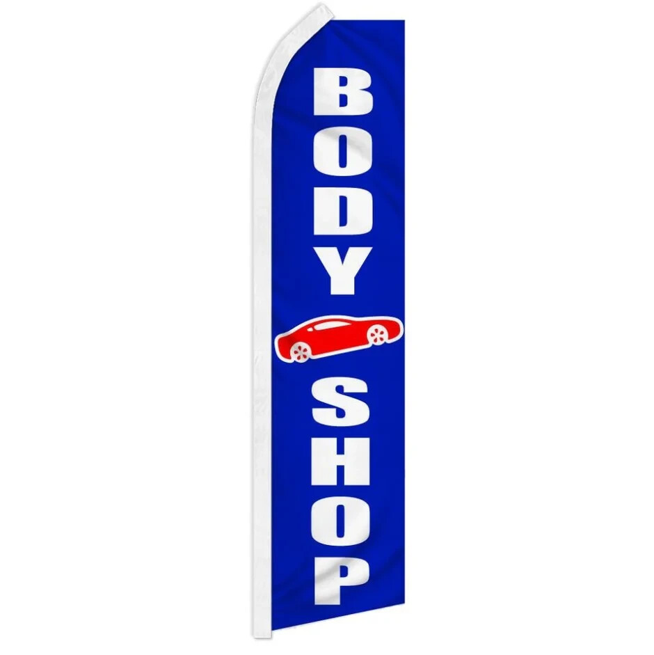 Auto Body Mechanic Services Variations Swooper Flutter Advertising Banner Flags