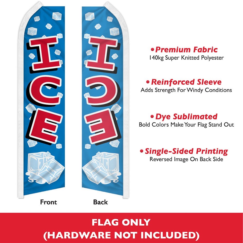 Ice Swooper Flutter Feather Flag Water Drinks Beverage Business Flag