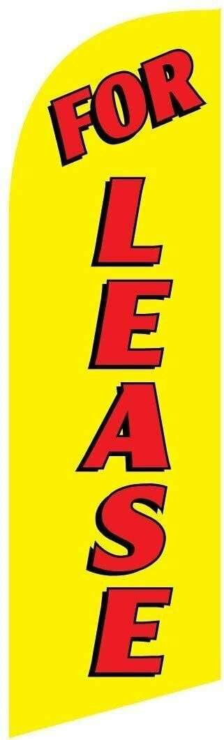 6ft For Lease Replacement Feather Banner Flag, Yellow and Red Swooper Flag…
