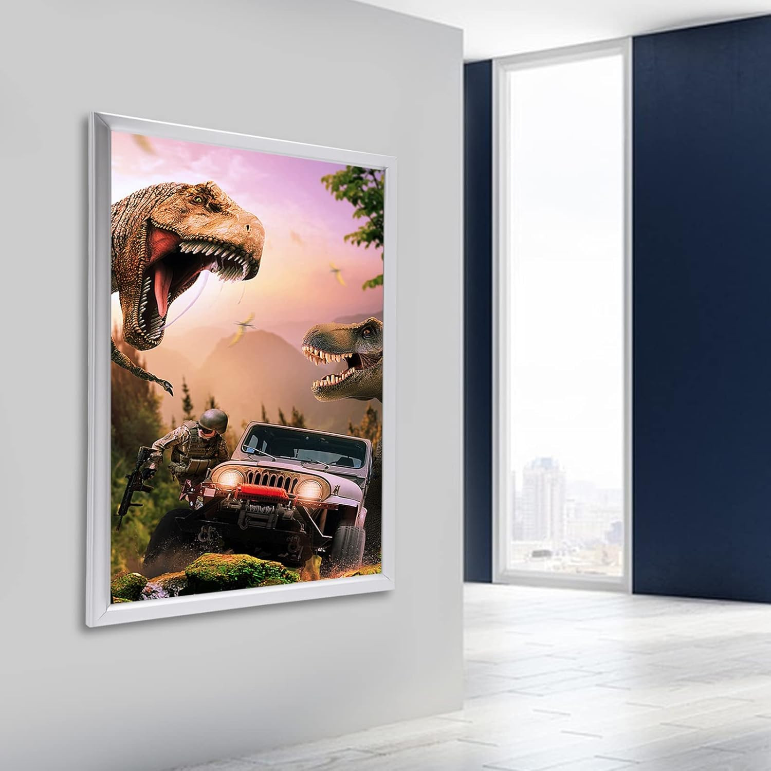 Angelcitycc 24 X 36 Inch LED Movie Poster Frame Home Theater Wall Mounted Advert