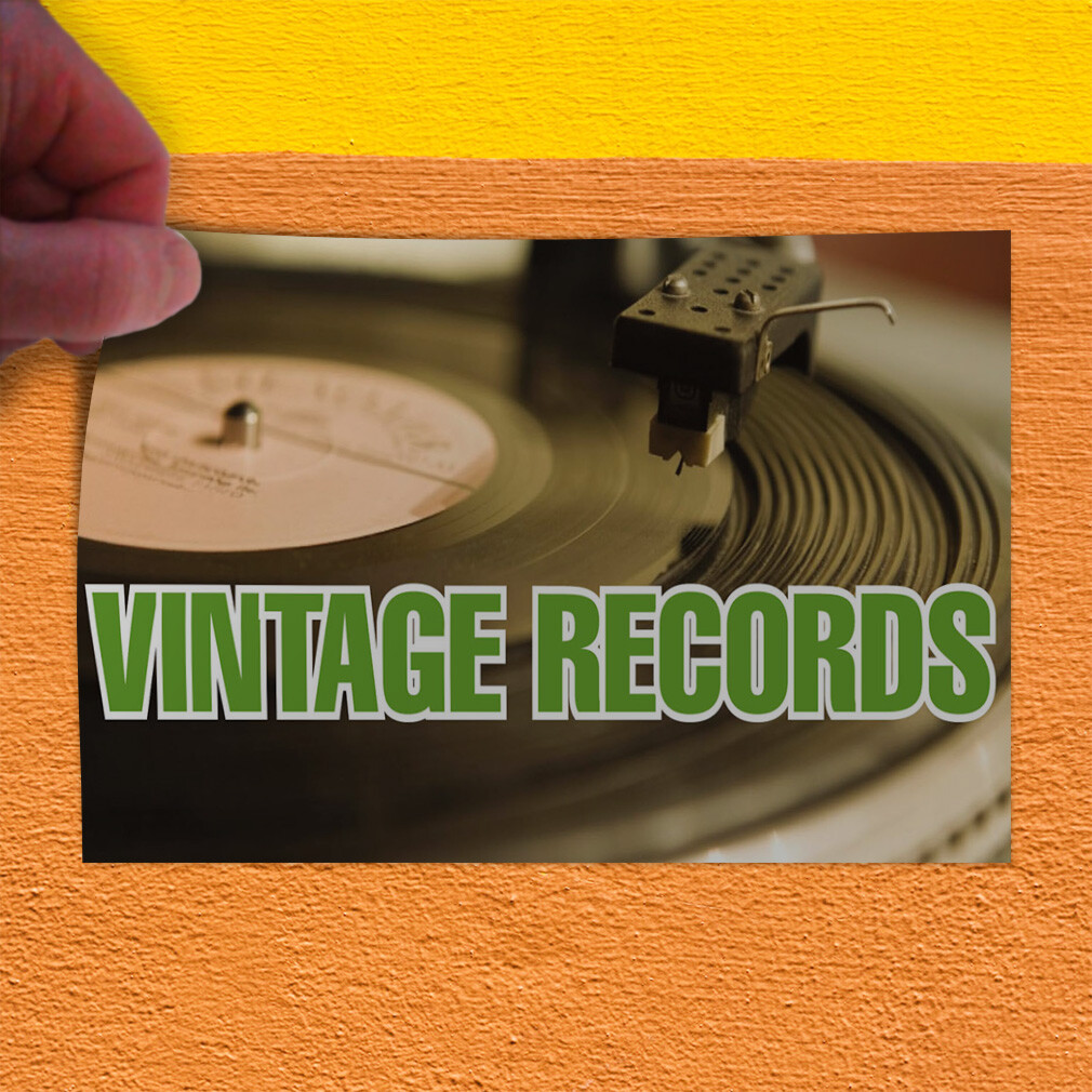 Decal Stickers Vintage Records Advertising Printing B Vinyl Store Sign Label