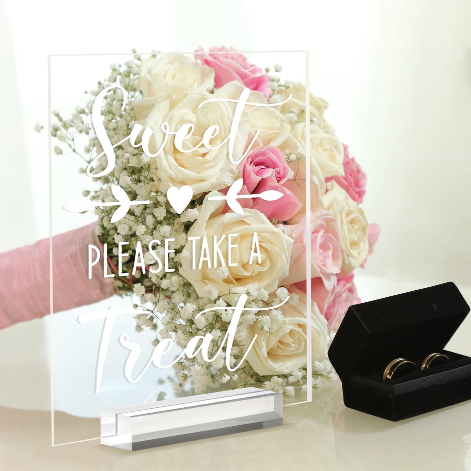 8×10 Inch Acrylic Sign with Stand-6 Pack Clear Blank Acrylic Sheets with Stan…